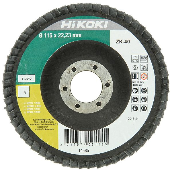 HiKOKI Lamellenschleifteller 115 mm P 40, ZK, HSP, gekröpft, 4100101
