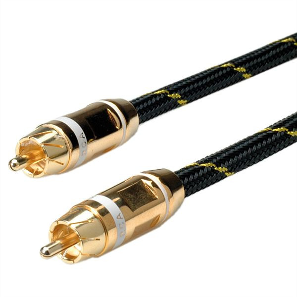 ROLINE GOLD Cinch-Verbindungskabel simplex Stecker / Stecker, weiß, 2,5 m, 11.09.4232