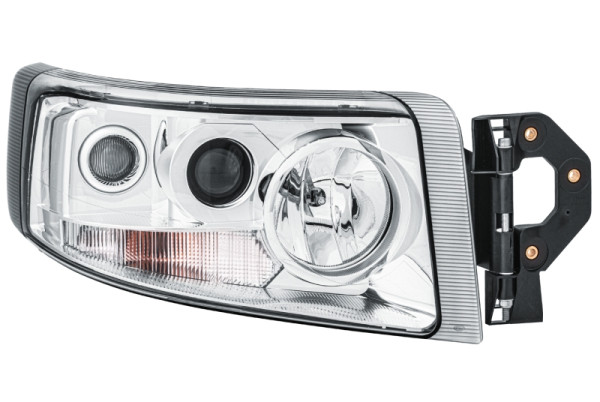 HELLA Halogen-Hauptscheinwerfer, für u.a. Renault Trucks Premium II Route, chrom, ECE, für Rechtsverkehr, rechts, 1EL 011 899-381