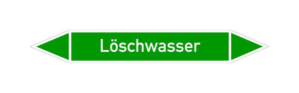 Schilder Klar Rohrleitungskennzeichen Löschwasser, 100x15 mm Folie selbstklebend, 101451/60