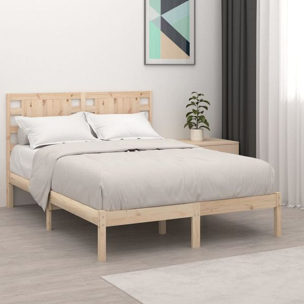 vidaXL Massivholzbett Kiefer 120x200 cm, Material: Massives Kiefernholz (unbehandelt), 3104213