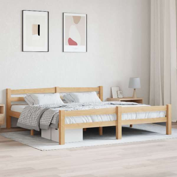 vidaXL Massivholzbett Kiefer 180x200 cm, 322066, 8720286327333
