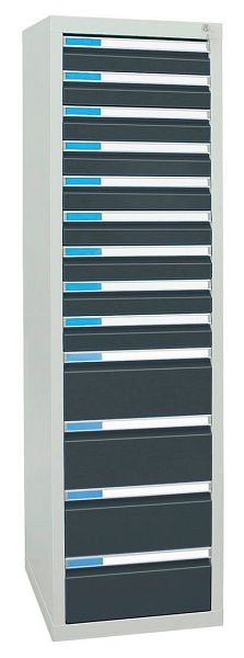 stumpf Schubladenschrank Serie ESTA, RAL 7035/7016, 13 Schubladen (9x100, 4x200 mm), 7605771