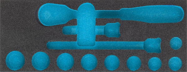 Hazet 2-Komponenten Weichschaum-Einlage, 2-Komponenten Weichschaum-Einlage leer für 190/79, 163-454/12, 163-454L