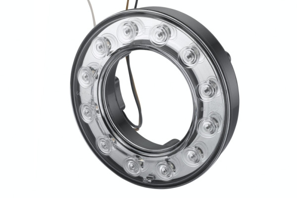 HELLA Heckleuchte, LED, 12V, Anbau/Einbau, Lichtscheibenfarbe: glasklar, LED-Lichtfarbe: rot, 160mm, offene Kabelenden, links/rechts, 2SB 008 405-101