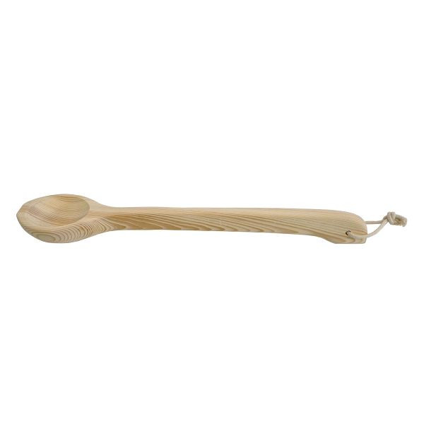 Mendler Löffel für Sauna, Saunalöffel Aufgusslöffel Saunazubehör Saunakelle Schöpfkelle, Kiefernholz 48cm, 65930