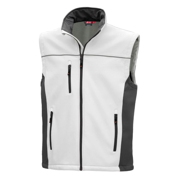 NITRAS MOTION TEX LIGHT, Softshellweste, weiß / grau (Farbcode: 1112), Größe: S, VE: 10 Stück, 7163-S