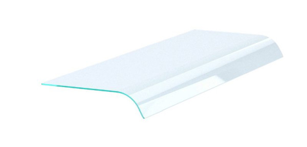 CombiSteel Aufsatzbord mit Einseitig Abgerundet Glas 4/1, Breite (mm): 1325, 7495.0510