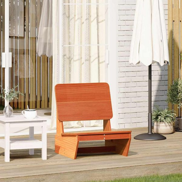 vidaXL Gartenstuhl Wachsbraun 60x64x70,5 cm Massivholz Kiefer, 859309