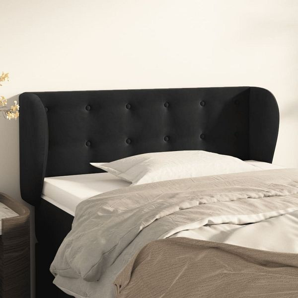 vidaXL Kopfteil mit Ohren Schwarz 83x23x78/88 cm Samt, 3117610