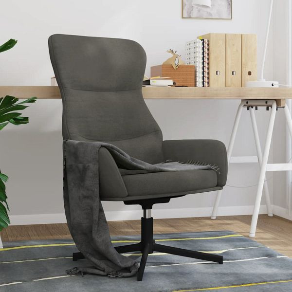 vidaXL Relaxsessel Dunkelgrau Samt, 341109, 8720286820537