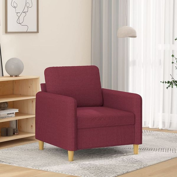 vidaXL Sessel Weinrot 60 cm Stoff, 359468, 8721012141940