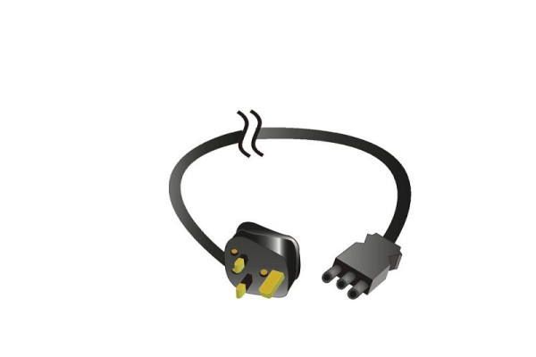 bott Anschlusskabel 230V 3m UK, UK-Winkelstecker / GST18, schwarz, 43503003