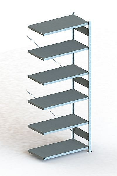 Meta S3 Steckregal CLIP 100 AR 2500x1000x500 mm, verzinkt, Bodenanzahl: 6, 20088715