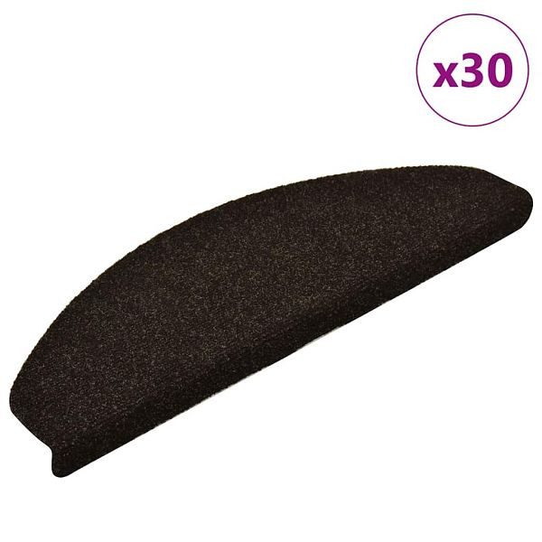 vidaXL Stufenmatten Selbstklebend 30 Stk. Dunkelbraun 65x21x4 cm, 3365661