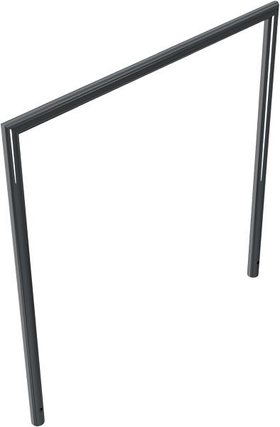 Schake Rohrbügel aus Stahlrohr Ø 48 x 2,5 mm, Gesamtbreite 1200 mm, verzinkt und beschichtet DB 703, 447_13B
