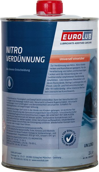 Eurolub Nitroverdünnung zum Verdünnen und Waschen, VE: 1 L, 10012617