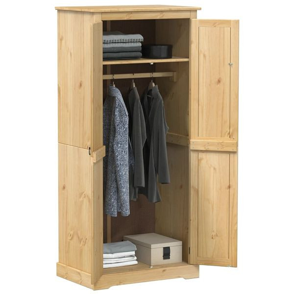 vidaXL Kleiderschrank Corona 76x50x170 cm Massivholz Kiefer, 4002769