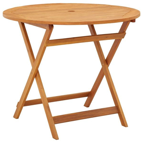 vidaXL Klappbarer Gartentisch Ø90x75 cm Massivholz Eukalyptus, 312456