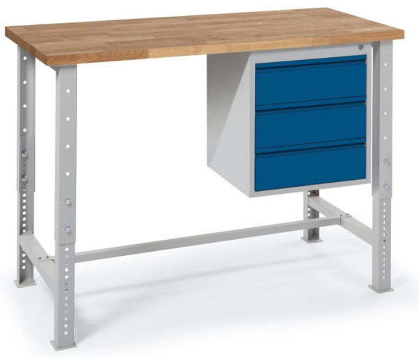 Deskin Hängecontainer WS Profi System, Enzianblau RAL 5010, 460 x 600 x 530 mm, Container mit 3 Schubladen, 284568