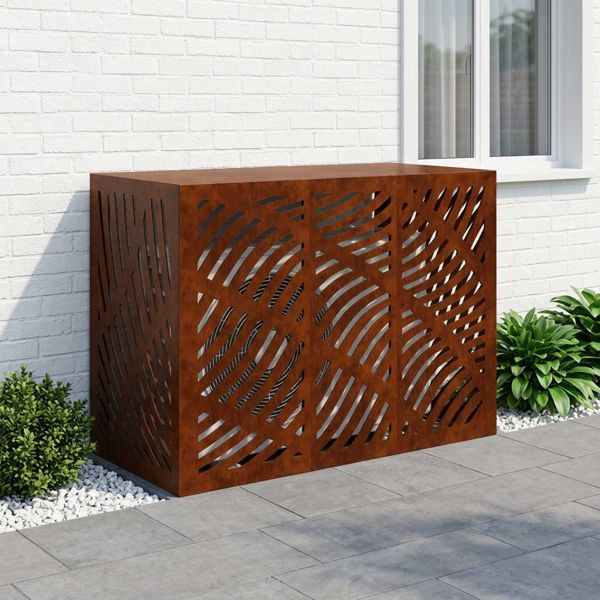 vidaXL Klimaanlagenabdeckung Rostoptik 110 x 50 x 80 cm, 8014114