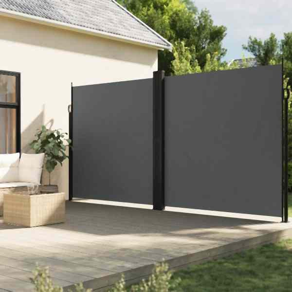 vidaXL Seitenmarkise Ausziehbar Anthrazit 200x1000 cm, 4004763