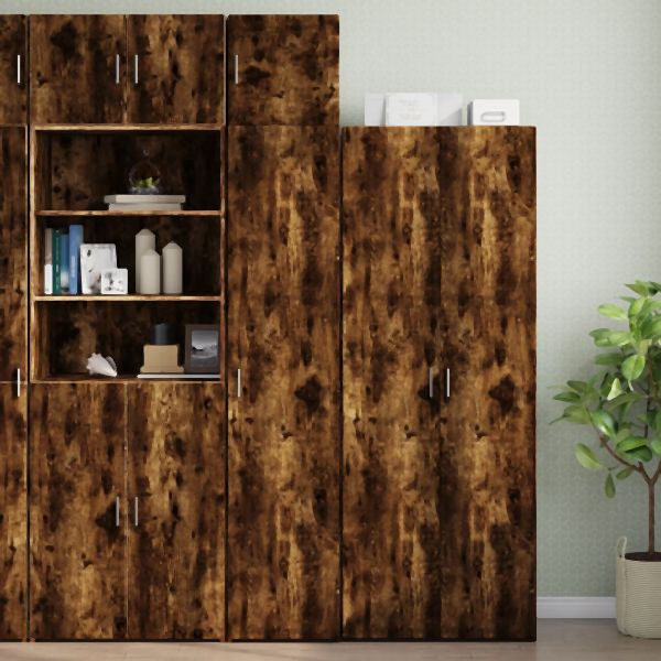 vidaXL Hochschrank Schmal Räuchereiche 40x42,5x225 cm Holzwerkstoff, 3281277