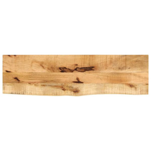 vidaXL Tischplatte 100x30x2,5 cm Baumkante Massivholz Raues Mangoholz, 370336