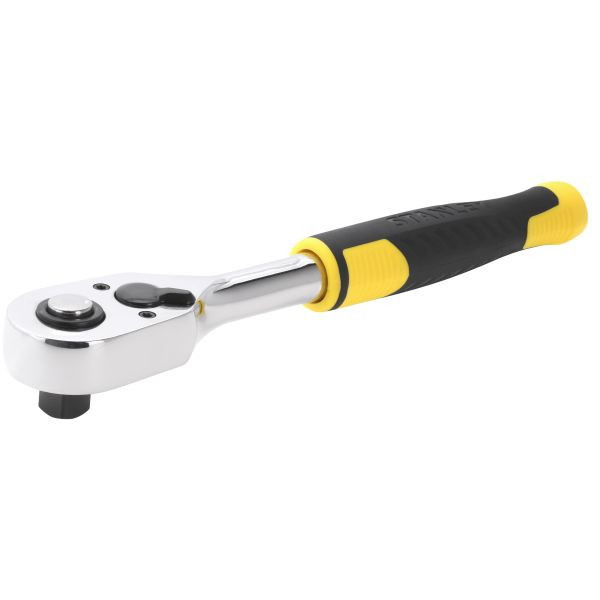 Stanley 3/8" Umschaltknarre, 72 Zähne, Griff aus Bi-Material für Kontrolle und Komfort, STMT82664-0