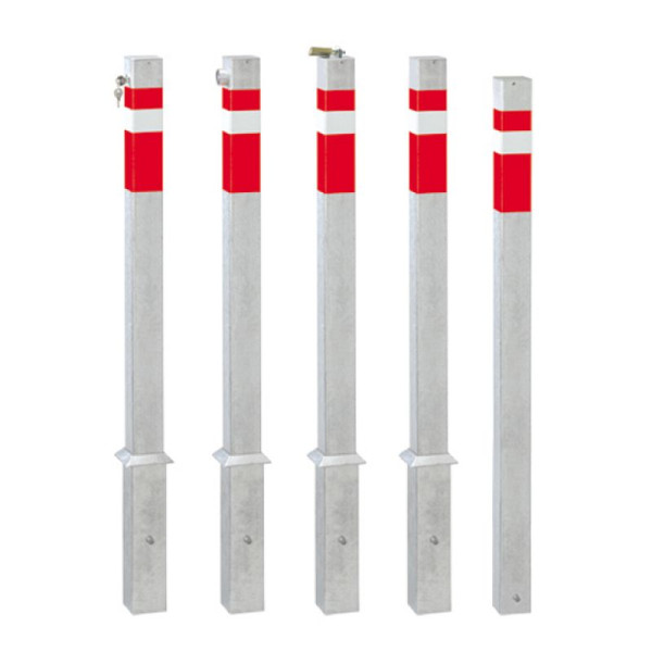 Stein HGS Absperrpfosten -Steel Line-, mit Feuerwehrverschluss, Schließung oben, inkl. 1 Dreikantschlüssel DIN 3222 und Bodenhülse, ohne, 14268-00