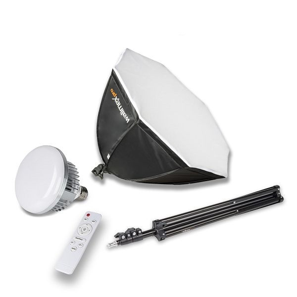 Walimex pro LED Leuchte 60W Octagon Ø65cm Bi Color Kit 1, 1023106