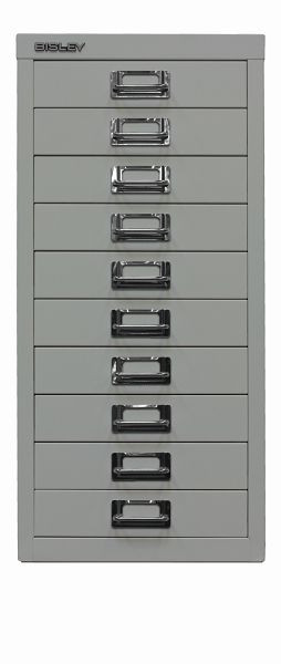 Bisley MultiDrawer™, 29er Serie, DIN A4, 10 Schubladen, lichtgrau, L2910645
