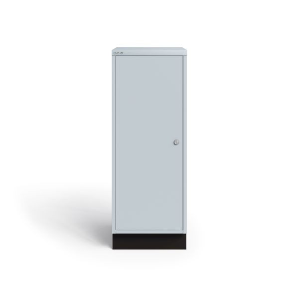 Bisley MultiDrawer, 39er Serie, abschließbare Flügeltüre mit Sockel, Türanschlag rechts,Farbe lichtgrau, LS39R645