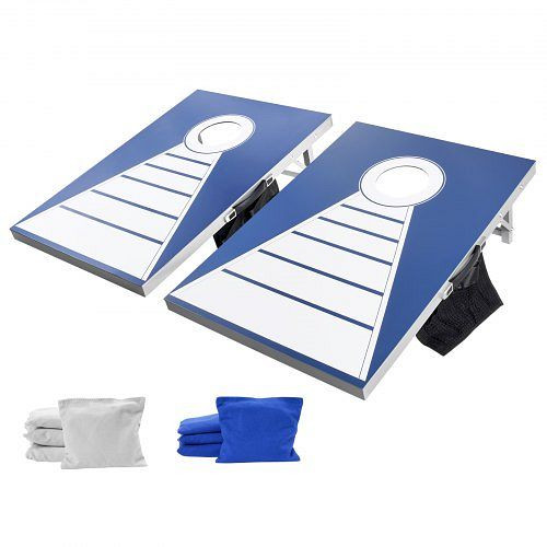 VEVOR Cornhole Spiel Set aus Aluminium (915 x 610 x 255 mm) mit 8 Sitzsäcken, faltbar für Garten, Strand, Hinterhof, HWDDBL42FT2BEJDUD001V0