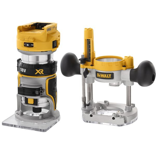 DeWalt Akku-Kombifräse (Ober- und Kantenfräse), Basisversion für alle 18 Volt XR- und XR-Flexvolt-Akkus, DCW604NT-XJ