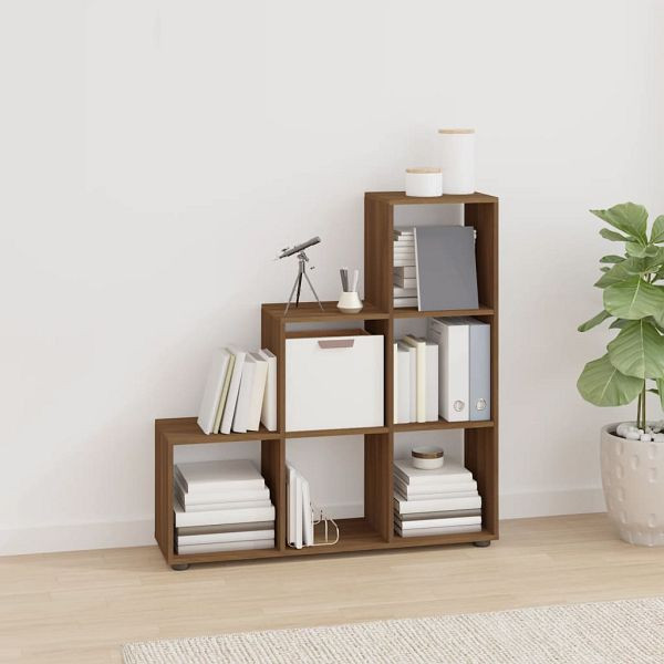 vidaXL Treppenregal Braun Eichen-Optik 107 cm Holzwerkstoff, 342608
