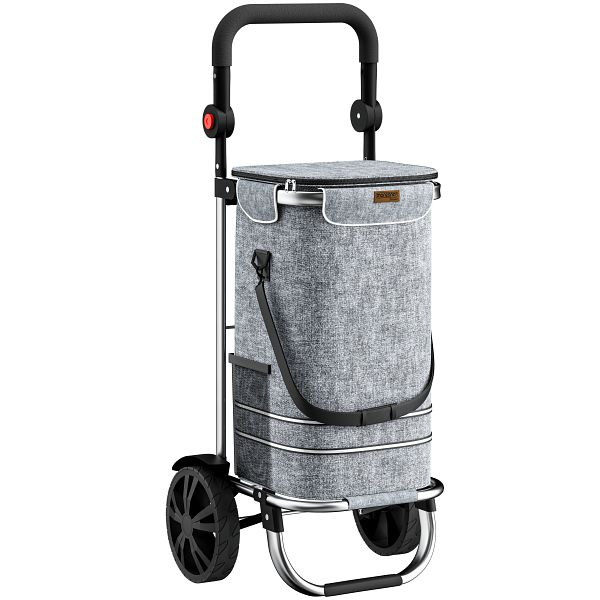 monzana Einkaufstrolley Grau Alu 56L 31x24x54cm, 108230