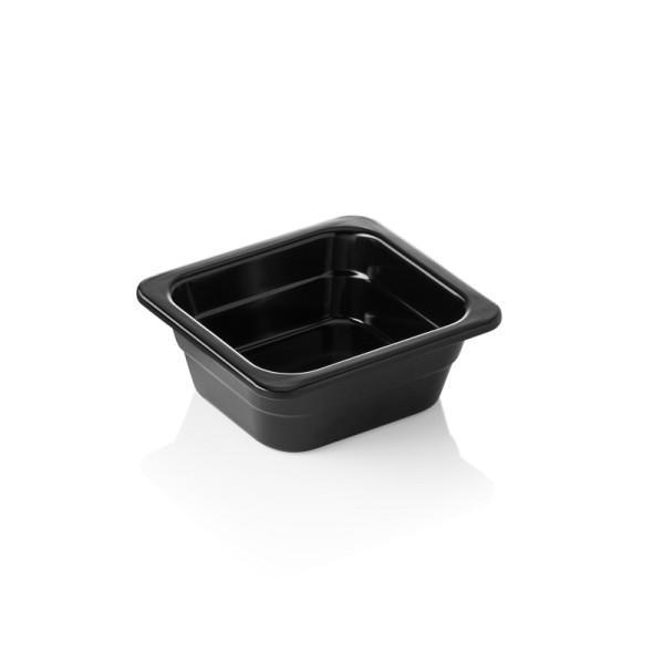 WAS GN Behälter GN 65 BLACK 1/6-065 mm, schwarz, Melamin, 6516066
