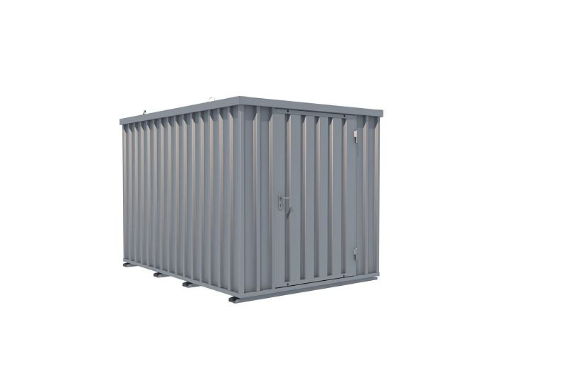 BOS Schnellbaucontainer 3x2 m, 1-flügelige Tür auf der 2 m-Seite, mit Kondenswasser-Stop-Beschichtung, SC3000-3x2-SE+AKW-3x2