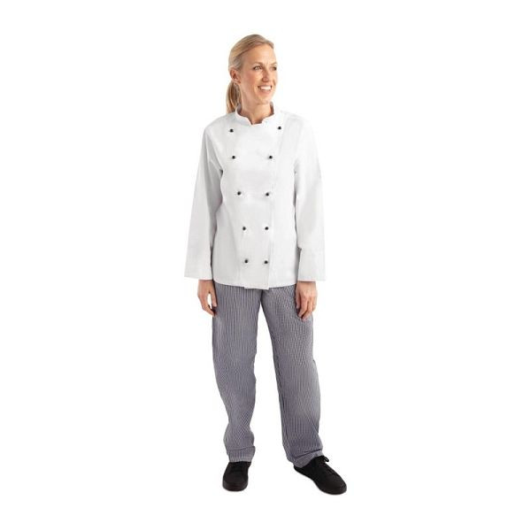 Whites Chicago Kochjacke lange Ärmel weiß M, Unisex, DL710-M