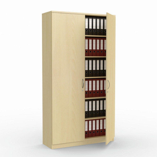 Deskin Flügeltürenschrank MULTI M, Buchedekor, B 1200 x H 2200 x T 420 mm, 272040