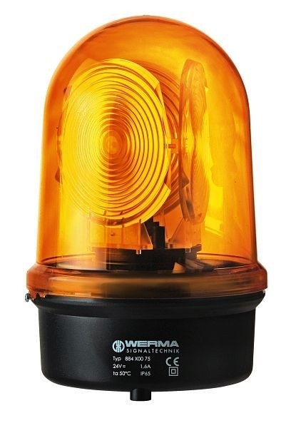 WERMA Rundumsignalleuchte Bodenmontage 24VAC/DC YE- gelb, 884.300.75