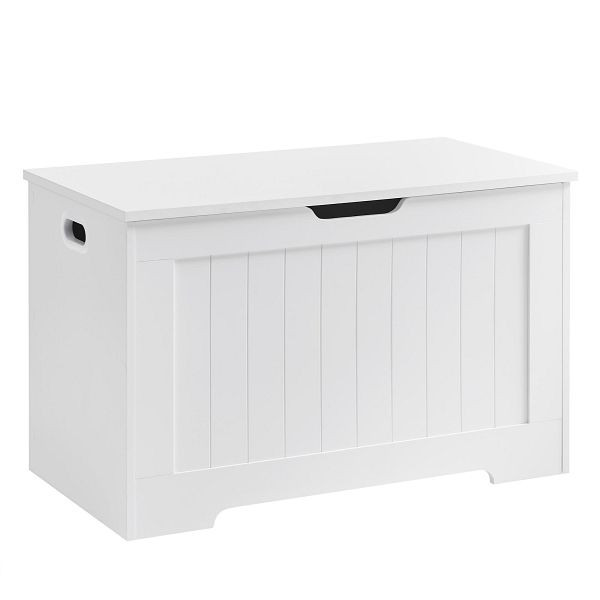VASAGLE Schuhbank, Weiß, 76x40x48,5 cm, Maximale statische Tragfähigkeit der Werkbank: 300 lb (136 kg), LHS11WT