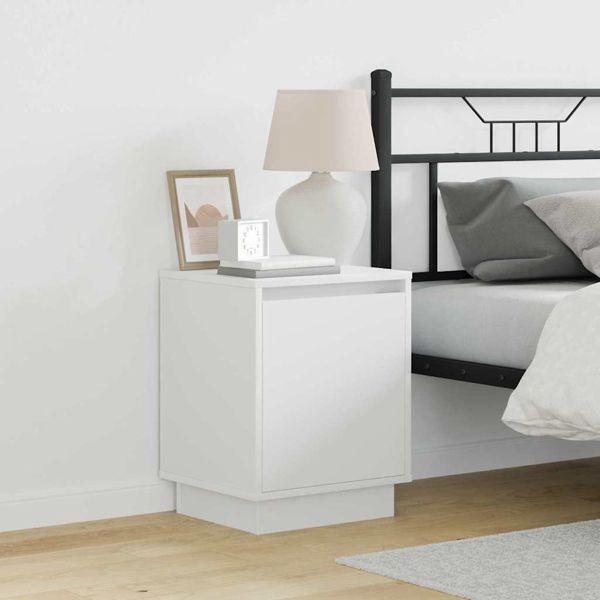 vidaXL Nachttisch mit 2 pcs Weiß 39 x 34,5 x 50 cm Holzwerkstoff, 869595