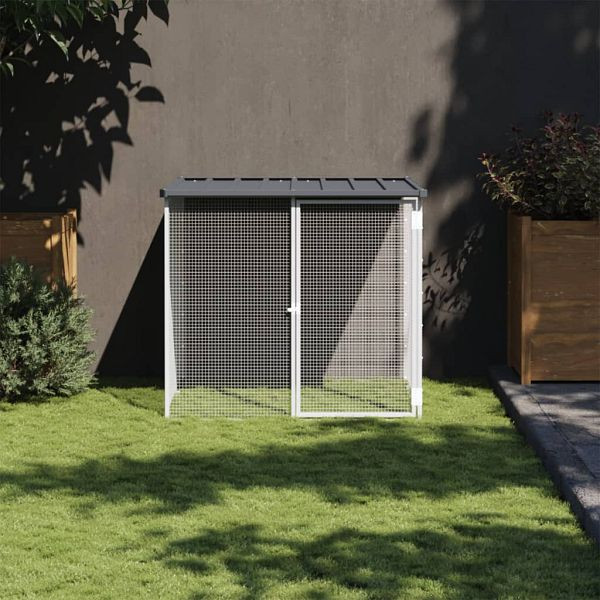 vidaXL Hühnerkäfig mit Dach Anthrazit 103x98x90 cm Verzinkter Stahl, 172337