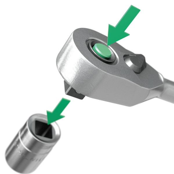 STAHLWILLE 12,5 mm (1/2") QR-Feinzahnknarre Nr.512SG-QR N Schlüsselweite 4.5 ° Länge 265,5 mm, 13111030