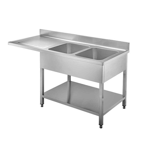 Vaiotec EASYLINE Spülcenter 600 / 2 Becken rechts, 40mm Arbeitsplatte, 160x60x85 cm, 10211