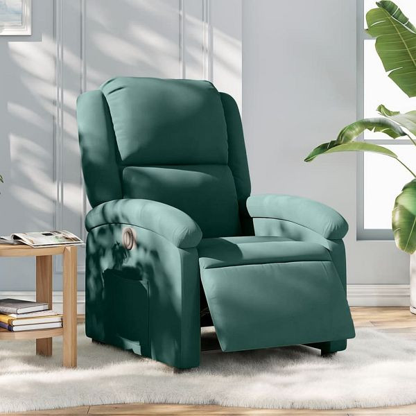 vidaXL Relaxsessel Elektrisch Dunkelgrün Samt, 3204280, 8721012167681