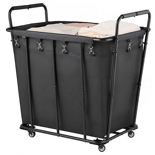 VEVOR Wäschewagen 300L, 117,9 kg Tragkraft, Schwenkräder, wasserfester Sack, rollbar für Wäsche, Einkaufen, Gepäck, XYC2LKSJSCL04UN2C001V0