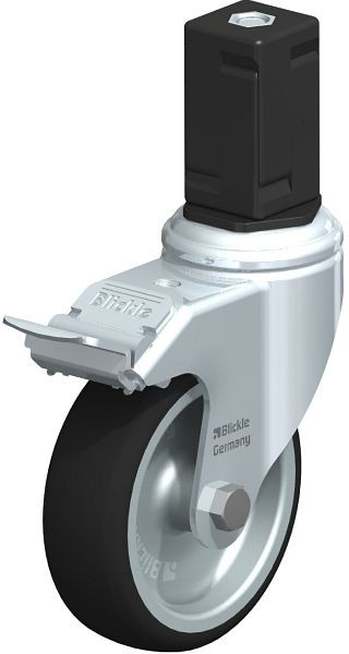 Blickle LKRA-PATH 101G-11-FI-EV17 Apparate-Lenkrolle mit Expander & Feststeller, Thermoplastisches Polyurethan, Grau, 848772